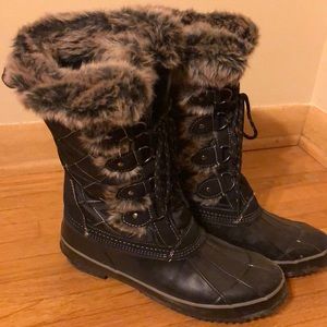 KHOMBU Black Winter Boots